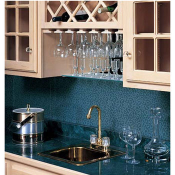 Omega National Wood Wine Glass Stemware Racks for Under Cabinet or