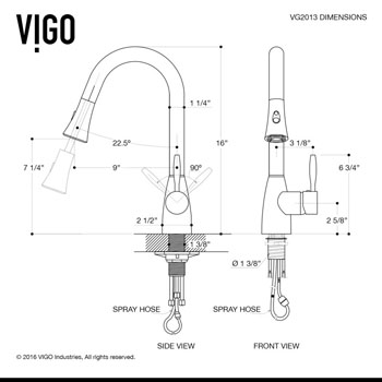 VG15458 Faucet Specifications
