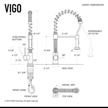 VG15460 Faucet Specifications
