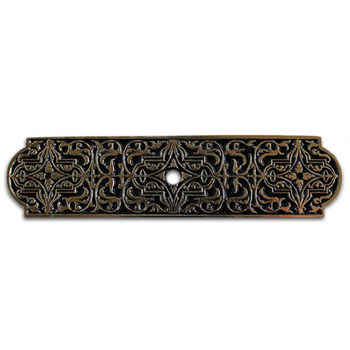 Notting Hill Classic Collection 3-7/8'' Wide Renaissance Rectangle Backplate in Brite Brass, 3-7/8'' W x 1/8'' D x 15/16'' H