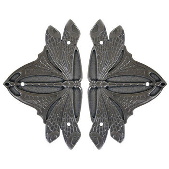 Hinge Plate, Dragonfly, Antique Pewter