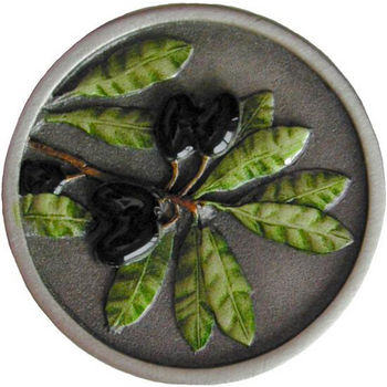 Knob, Olive Branch, Country Home Collection, Hand Tinted Pewter