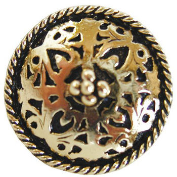 Knob, Moroccan Jewel, Brite Brass