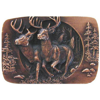Knob, Bucks on the Run, Antique Copper