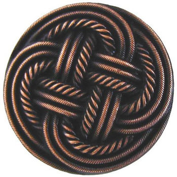 Knob, Classic Weave, Antique Copper