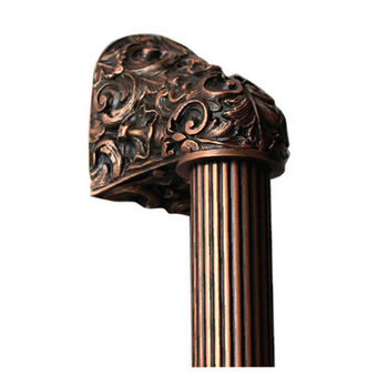 Notting Hill King's Road Collection 12'' to 16'' Wide Acanthus Fluted Bar Appliance Pull in Antique Copper