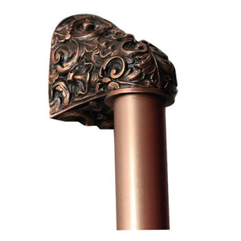 Notting Hill King's Road Collection 12'' to 16'' Wide Acanthus Plain Bar Appliance Pull in Antique Copper