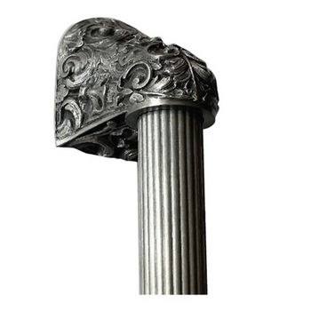 Notting Hill King's Road Collection 12'' to 16'' Wide Acanthus Fluted Bar Appliance Pull in Antique Pewter