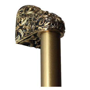 Notting Hill King's Road Collection 12'' to 16'' Wide Acanthus Plain Bar Appliance Pull in 24K Satin Gold