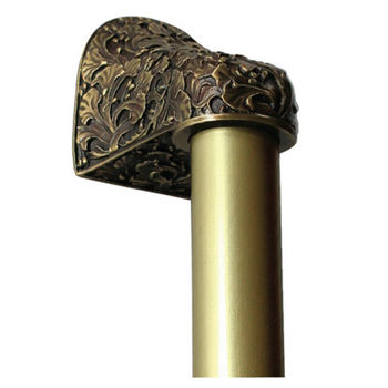 Notting Hill Florals & Leaves Collection 12'' to 16'' Wide Florid Leaves Plain Bar Appliance Pull in Antique Brass