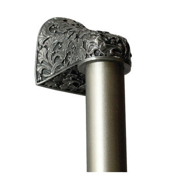 Notting Hill Florals & Leaves Collection 12'' to 16'' Wide Florid Leaves Plain Bar Appliance Pull in Antique Pewter