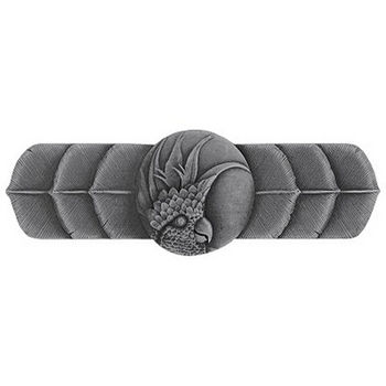 Notting Hill Tropical Collection 4-1/4'' Wide Cockatoo (Horizontal - Left Side) Cabinet Pull in Antique Pewter, 4-1/4'' W x 7/8'' D x 1-1/2'' H