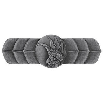 Notting Hill Tropical Collection 4-1/4'' Wide Cockatoo (Horizontal - Right Side) Cabinet Pull in Antique Pewter, 4-1/4'' W x 7/8'' D x 1-1/2'' H