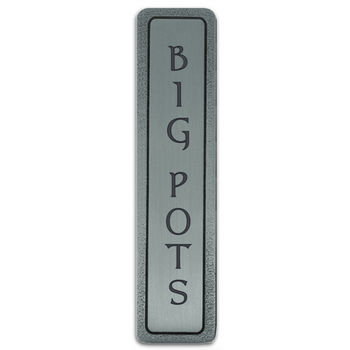 Notting Hill Kitchen ID Collection 4'' Wide (Vertical) ''Big Pots'' Cabinet Pull in Antique Pewter, 4'' W x 7/8'' D x 7/8'' H