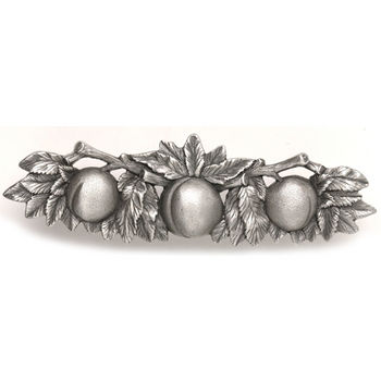 Notting Hill Kitchen Garden Collection 5'' Wide Georgia Peach Cabinet Pull in Antique Pewter, 5'' W x 7/8'' D x 1-1/2'' H