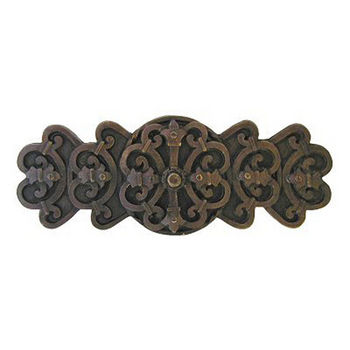 Notting Hill Chateau Collection 4-1/8'' Wide Chateau Cabinet Pull in Dark Brass, 4-1/8'' W x 7/8'' D x 1-5/8'' H