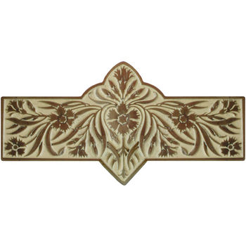 Notting Hill English Garden Collection 4-3/8'' Wide Dianthus Cabinet Pull in Enameled Antique Brass/Saffron (Yellow), 4-3/8'' W x 7/8'' D x 2-1/4'' H