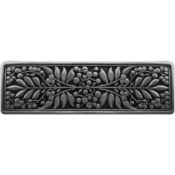 Notting Hill English Garden Collection 4-3/8'' Wide Mountain Ash Cabinet Pull in Brilliant Pewter, 4-3/8'' W x 7/8'' D x 1-3/8'' H