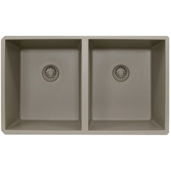 Nantucket Sinks 3.5KD Series Basket Strainer Kitchen Drain for Granite Composite Sinks, Truffle