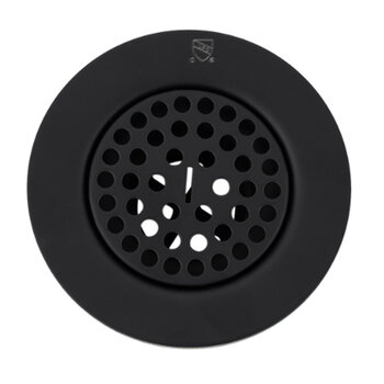 Nantucket Sinks Premium Accessories Collection 3'' Diameter Utility Sink Grid Drain with Rubber Stopper Drain Plug, Matte Black Product View