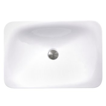 Nantucket Sinks Brant Point Collection 21" Rectangular Drop-In Ceramic Vanity Bathroom Sink in Porcelain Enamel Glaze White, 21-3/16" W x 14-1/2" D x 5-3/8" H