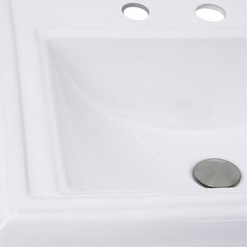 Nantucket Sinks Great Point Collection 23"W Ceramic Bathroom Vanity Sink