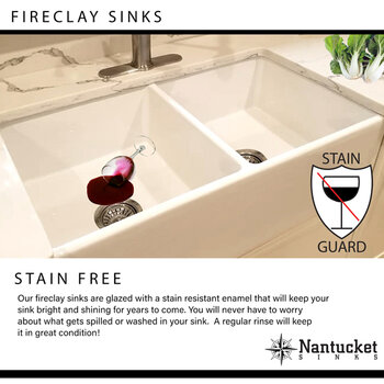 Nantucket Sinks Stain Free Fireclay Sinks