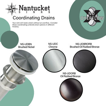Nantucket Sinks Coordinating Drains