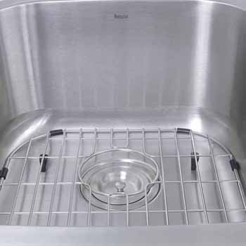 Nantucket Sinks Sconset Collection 60/40 Double Bowl Kitchen Sink with Cutting Board, Grids and Colander Drains, Brushed Satin Stainless Steel, 32-1/4" Wide