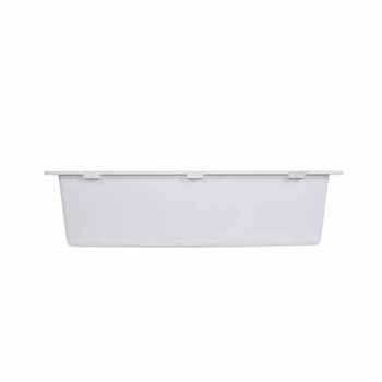 Nantucket Sinks Plymouth Collection Large Single Bowl Undermount Granite Composite White Sink, 30"W x 17-3/4"D x 8-1/4"H