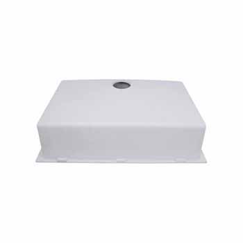 Nantucket Sinks Plymouth Collection Large Single Bowl Undermount Granite Composite White Sink, 30"W x 17-3/4"D x 8-1/4"H