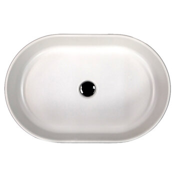 Nantucket Sinks Regatta Collection 23'' W Orta Italian Fireclay Oval Bathroom Vanity Vessel Sink in Matte White, 23-3/4'' W x 15-3/4'' D x 5'' H, Orta Product View