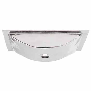 Nantucket Sinks Brightwork Home Collection Hand Hammered Single Bowl Stainless Steel Rectangle Undermount Bathroom Sink, Silver, 18-4/5"W x 12-4/5"D x 6"H