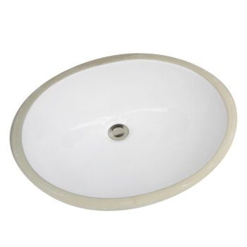 17x14 White Sink Overhead View