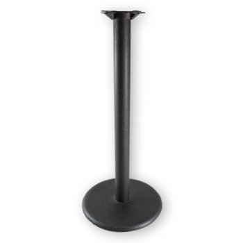 Peter Meier 3000 Series Signature Line Flat Style Table Base 18" Round Bar Height in Black Matte, Base Spread: 18" Diameter, Spider Spread: 9" Diameter, Height: 40-1/8" H
