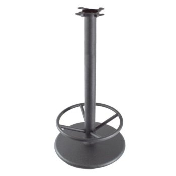 Peter Meier 3000 Series Signature Line Flat Style Table Base 22" Round Bar Height with Foot Ring in Black Matte, Base Spread: 22" Diameter, Spider Spread: 9" Diameter, Height: 40" H