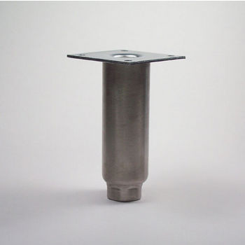 Peter Meier 553 Heavy Duty Equipment Leg Series, Single Tall Equipment Leg in Stainless Steel, 2" Diameter x 6" H