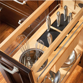 Rev-A-Shelf Pull-out Knife and Utensil Base Organizer with Blumotion Soft Close