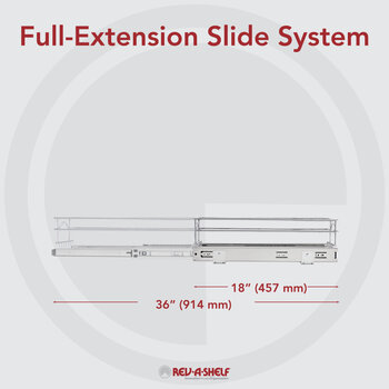 Rev-A-Shelf 5WB1 Series 12'' W x 18'' D Slide System