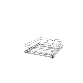 Single Tier Bottom Mount Pull Out Steel Wire Organizer In Chrome