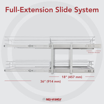 Rev-A-Shelf 5WB2 Series 9" W x 18" D Slide System