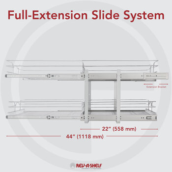 Rev-A-Shelf 5WB2 Series 12" W x 22" D Slide System