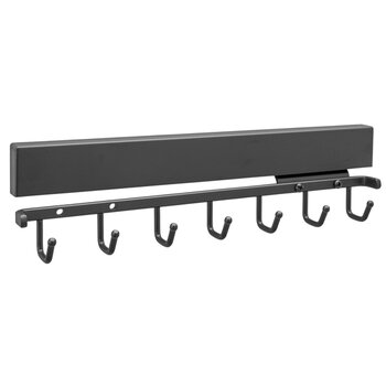 Rev A Shelf 14'' D Deluxe Slide Out Belt Rack in Matte Black for Custom Closet Systems