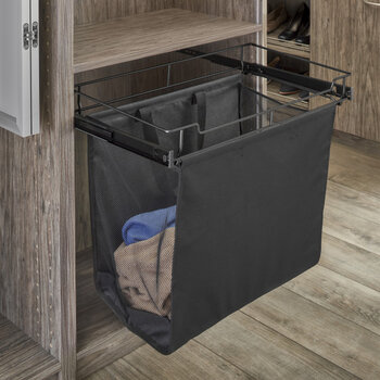Rev-a-Shelf Pull-Out Canvas Bag Hamper Installed View