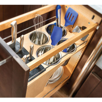 Rev-A-Shelf Pull-out Knife and Utensil Base Organizer with Blumotion Soft Close