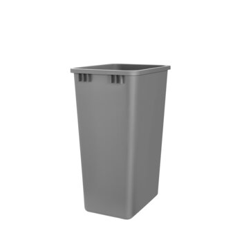 50qt Waste / Trash Container In Metallic Silver