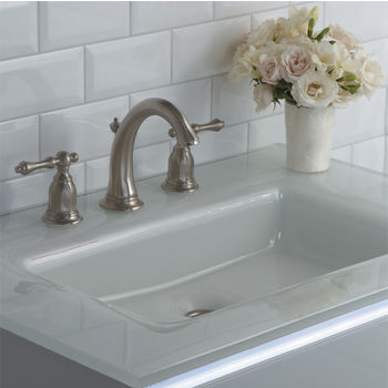 Balletto Collection Vanity Glass Top W Integrated Sink Or