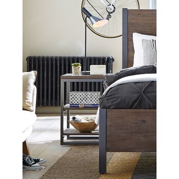Raheny Home Telluride Nightstand In Gray, 20'' W x 16'' D x 24'' H
