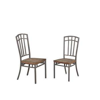 Raheny Home Telluride Set of 2 Chairs In Gray, 18'' W x 18'' D x 40'' H