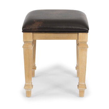 Raheny Home Manor House Vanity Bench In Brown, 17-1/4'' W x 15'' D x 18-1/4'' H